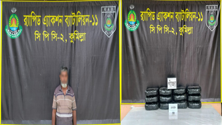 কুমিল্লায় র‌্যাবের অভিযানে ৩০ কেজি গাঁজা সহ আটক-১