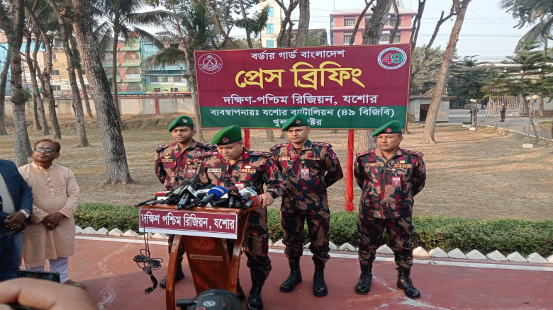 জাতীয় সংসদ নির্বাচন ঘিরে বেনাপোলে ৪৯,বিজিবির সংবাদ সন্মেলন